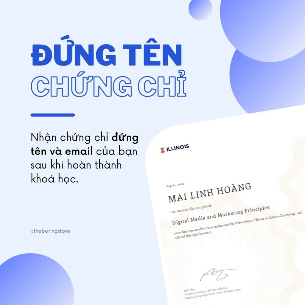 Coursera Plus đứng tên chứng chỉ