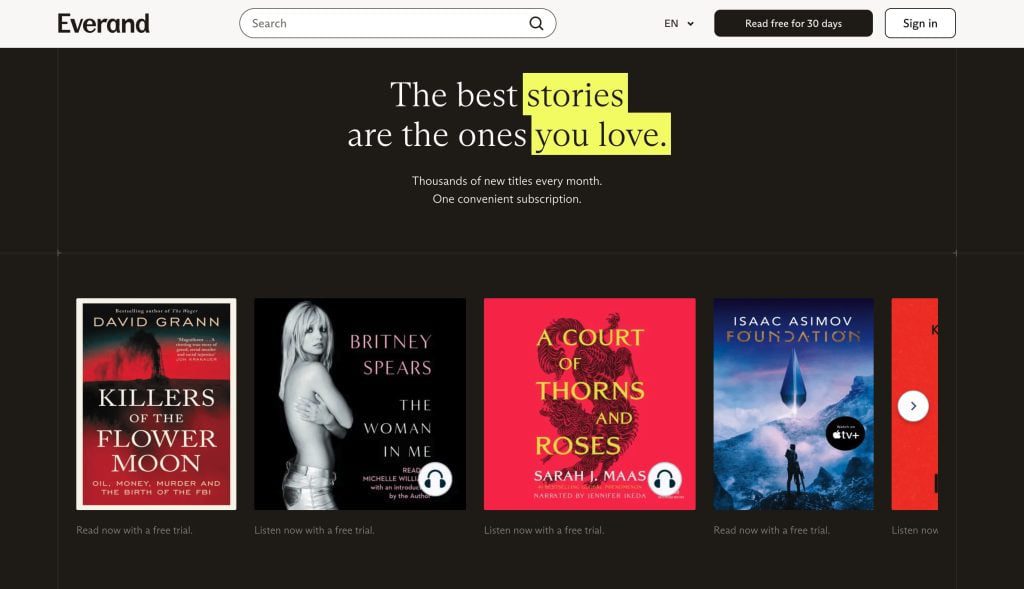 Tài khoản Scribd Everand Premium
